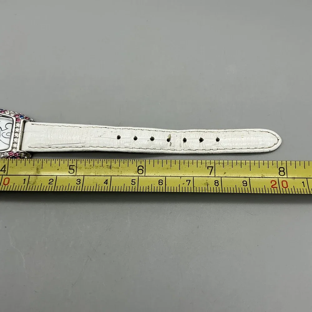 Sutton New York Womens Watch 23mm MOP Dial Crystals Leather Strap New Battery